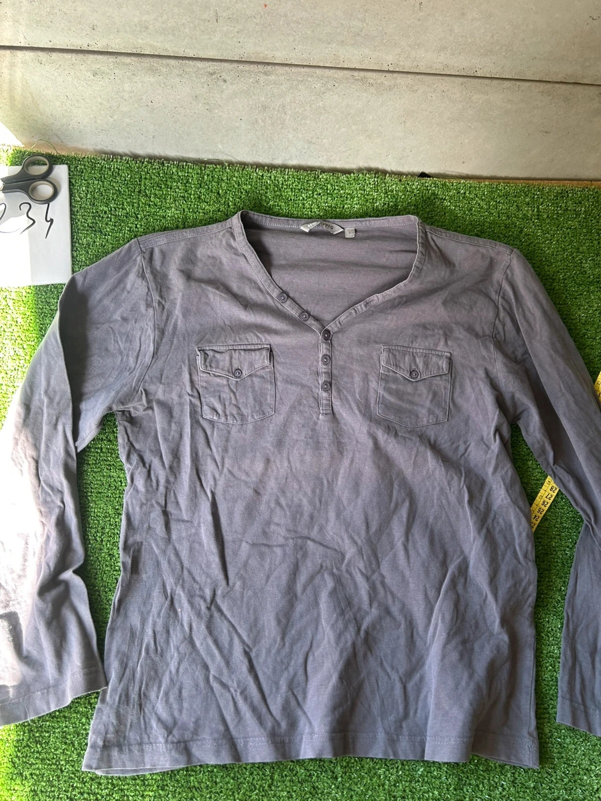 Blouse à manches longues gris noire h & lewis